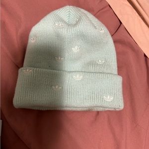 Adidas baby blue logo beanie